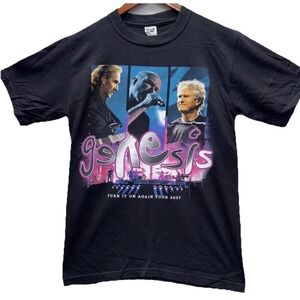 Genesis 2007 Tour T-Shirt Mens Size S Black Turn It On Again Tour Band Tee
